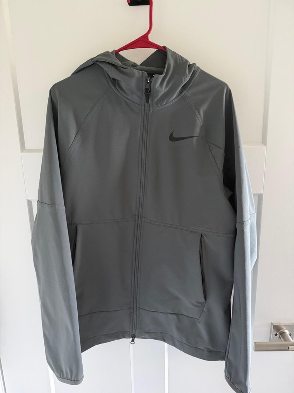 Nike Gray Full-Zip Hooded Performance Jacket